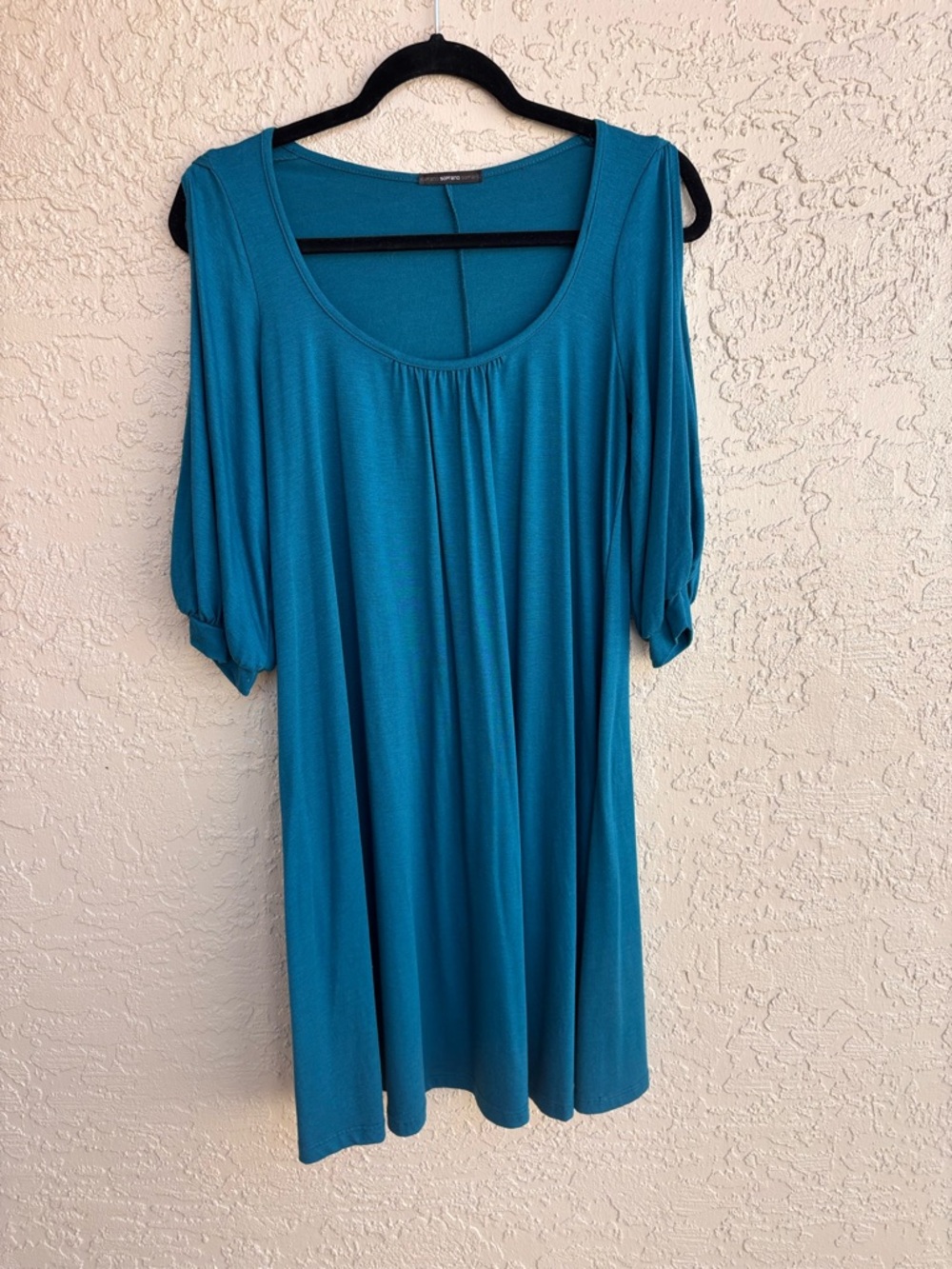 Women’s Teal Scoop Neck Tunic Top